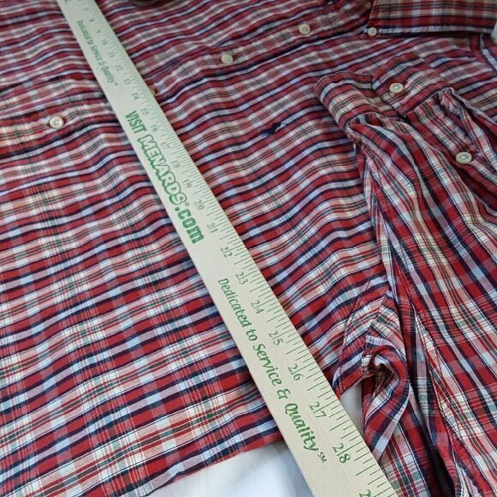 Ralph Lauren Sport Mens XL Red Plaid Button Down Long Sleeve Causal Oxford - Picture 5 of 5